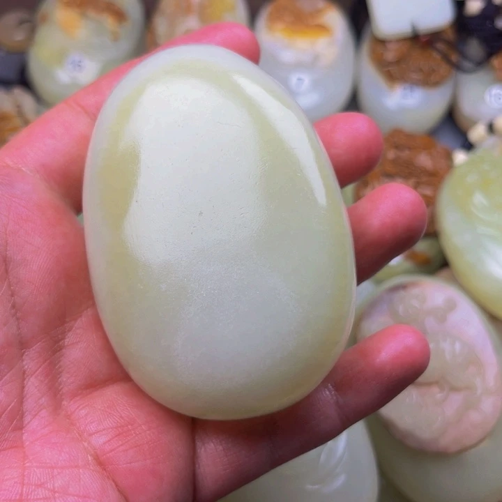 石材方解石手把件