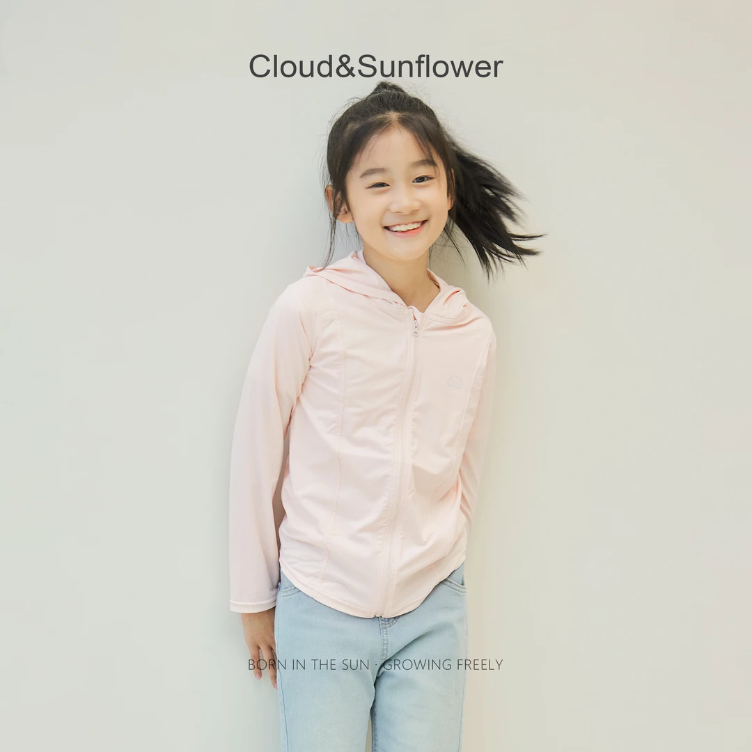 【云朵小葵】女童春夏季户外薄款云朵透气休闲简约连帽防晒衣252303