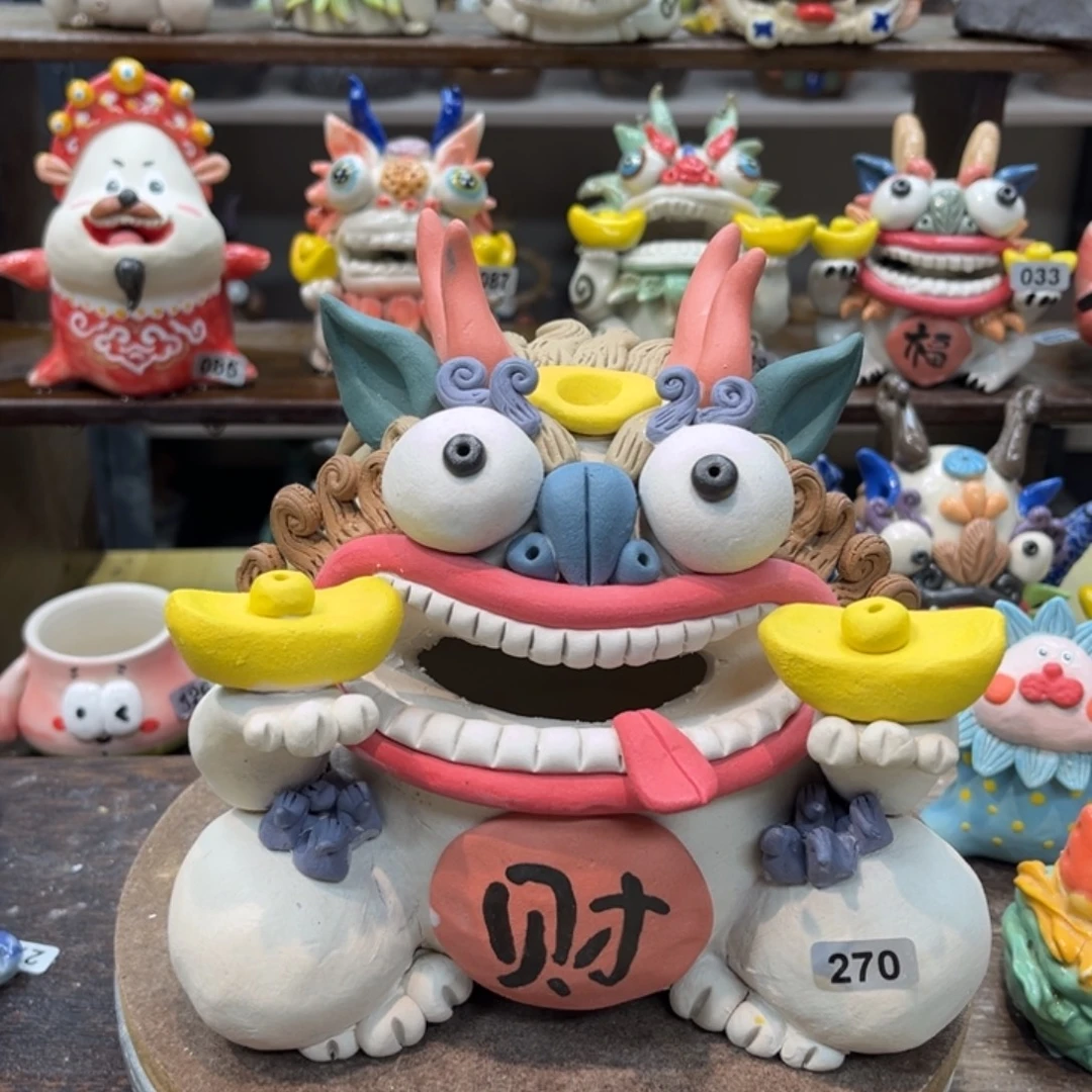 摆件纯手工抽象陶瓷摆件270