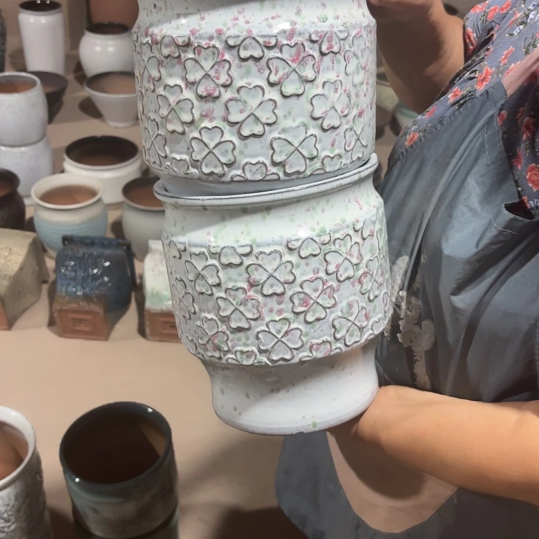花盆紫砂口20高22