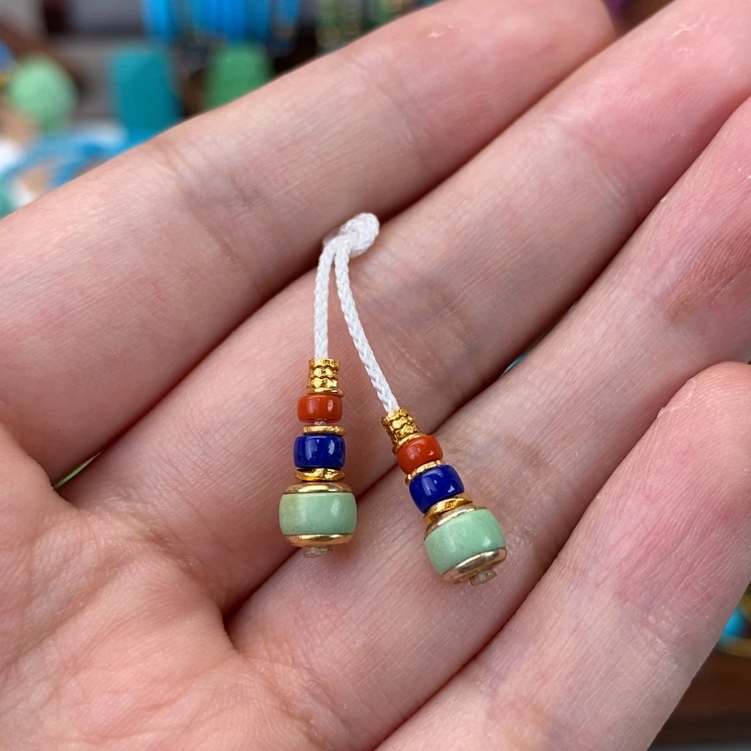 绿松石未镶嵌菜籽弟子珠卡6