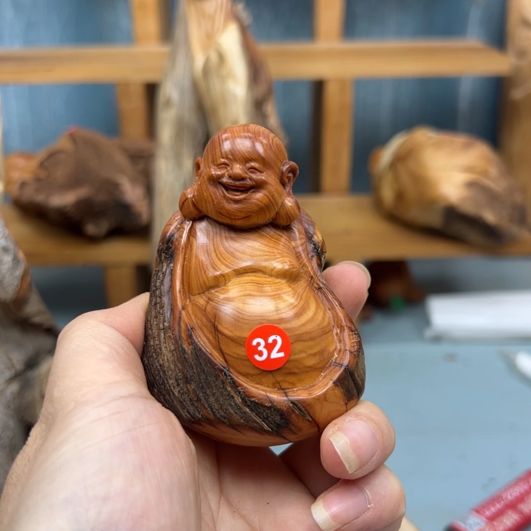 周***木崖柏木摆件手把件