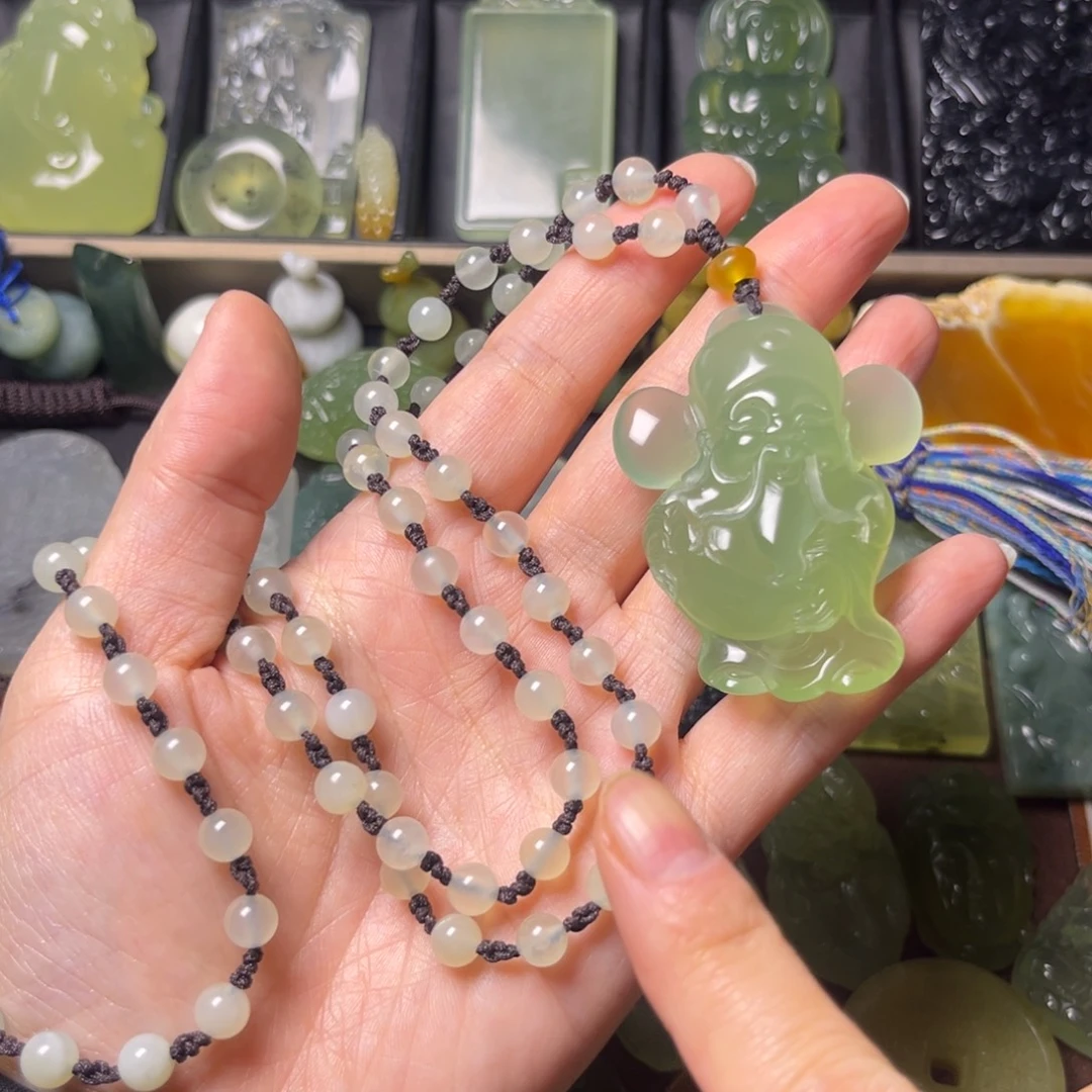 蛇纹石玉未镶嵌吊坠(不含链)