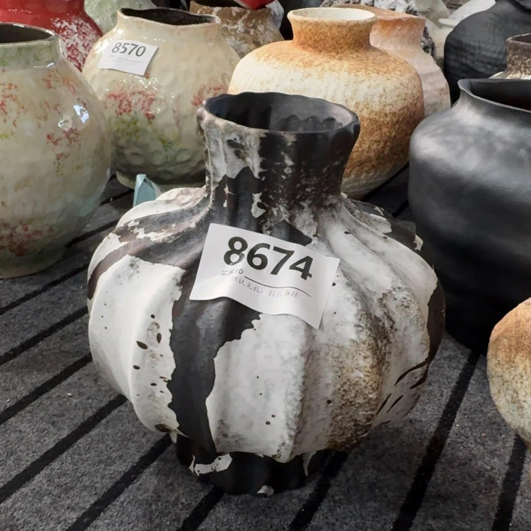 春***姐陶摆件景德镇高温花瓶编码8674高28口8默认无孔