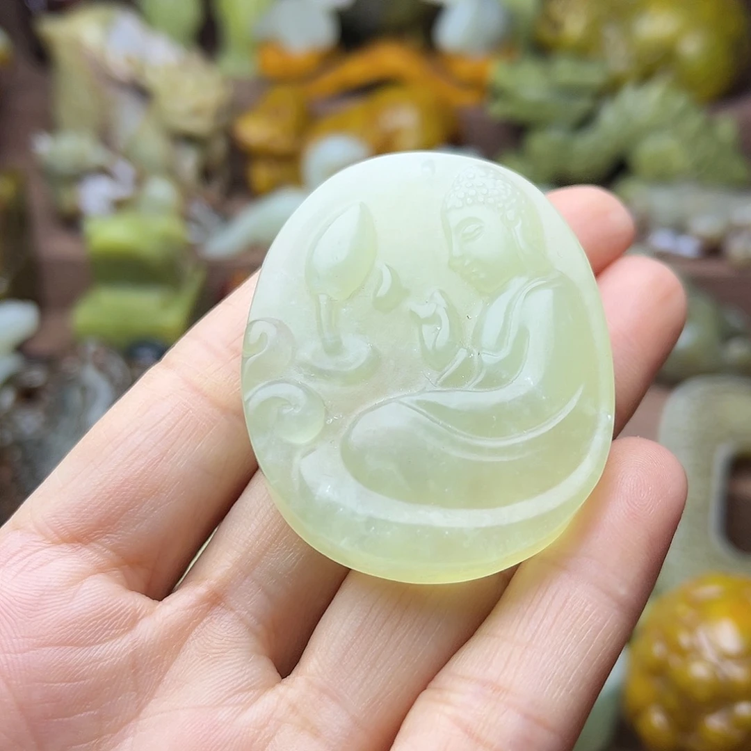 白玉菩提吊坠147。。
