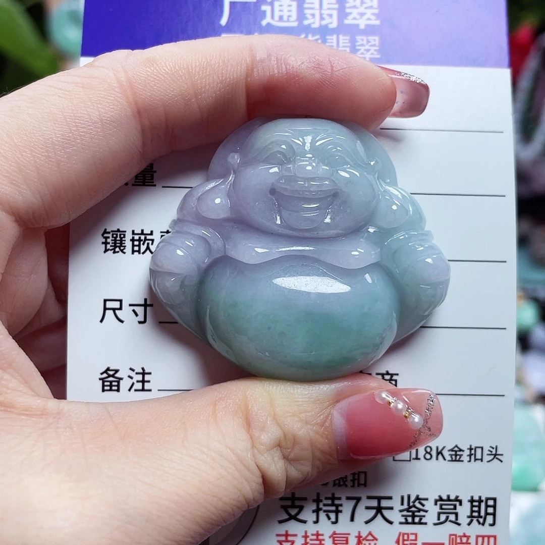 翡翠未镶嵌颈饰佛公13