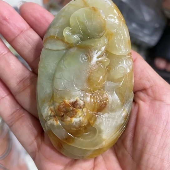 岫玉未镶嵌手把手把