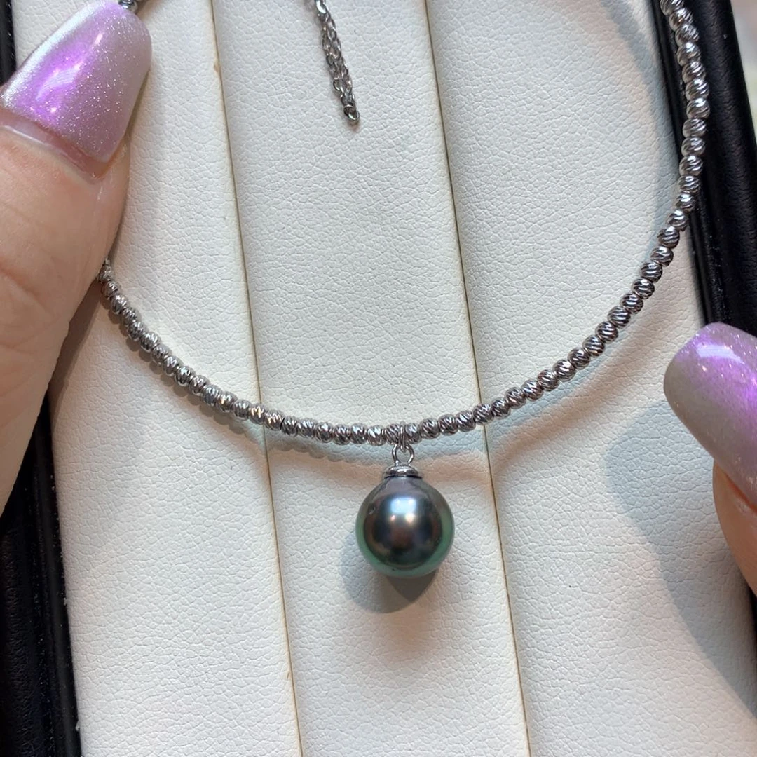 海水珍珠银S925镶嵌手链