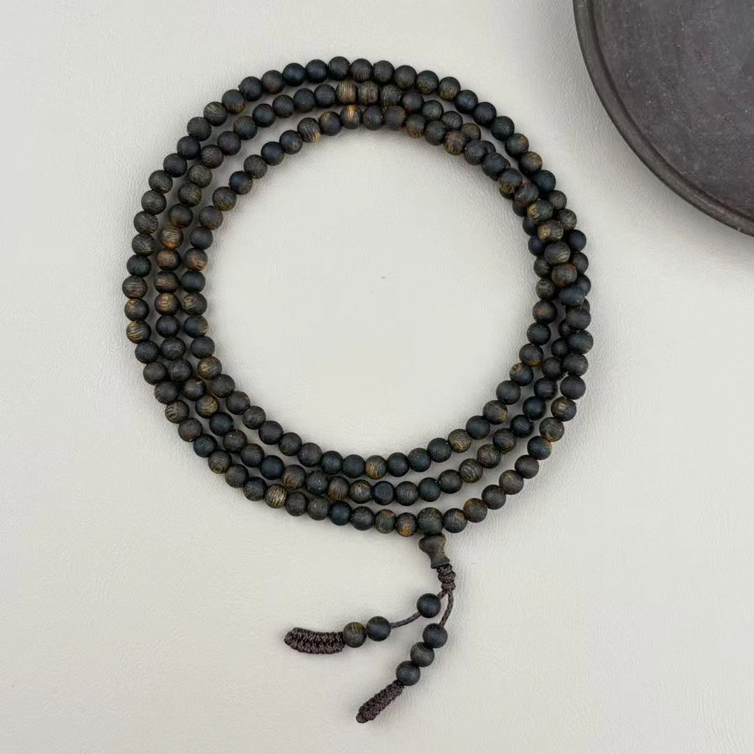 沉香【鹏友专属】善玺1号沉水棋楠4MM圆珠长串一条 多样性发货（86）