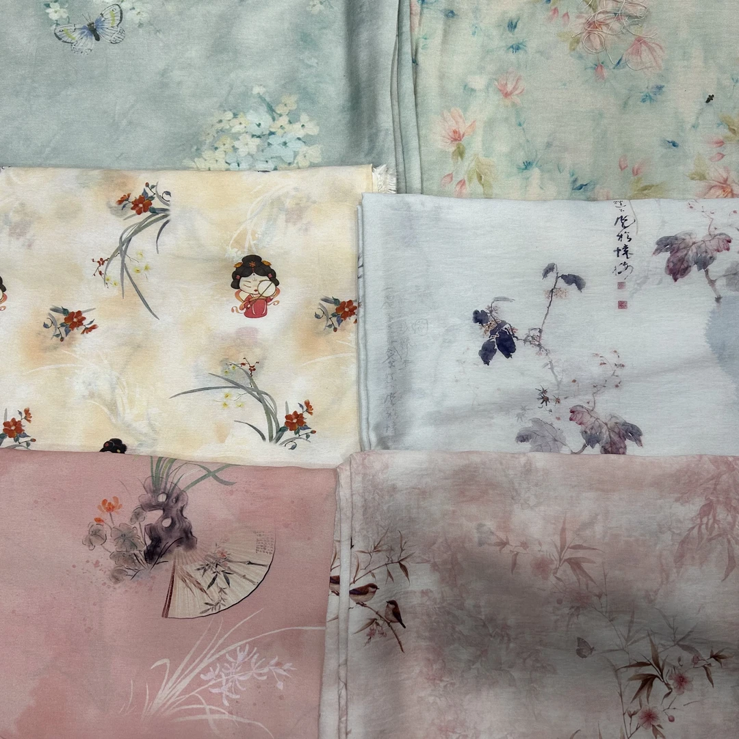 孤品天丝苎麻面料夏季天然亚麻布料连衣裙旗袍手工服装布料批发