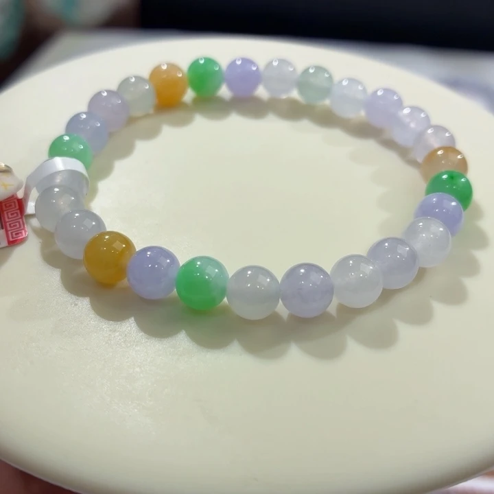 未镶嵌手链翡翠冰胶多彩卡7.1