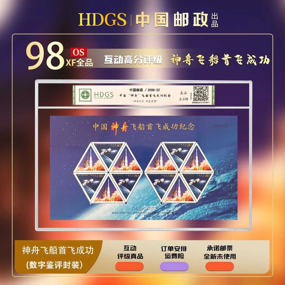 【编年票】-《神舟飞船首飞成功》特色版张 全品98