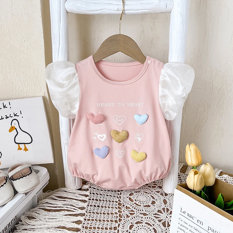 2025婴幼儿夏款包屁衣女宝宝夏季新生儿短袖薄款三角外出爬服哈衣