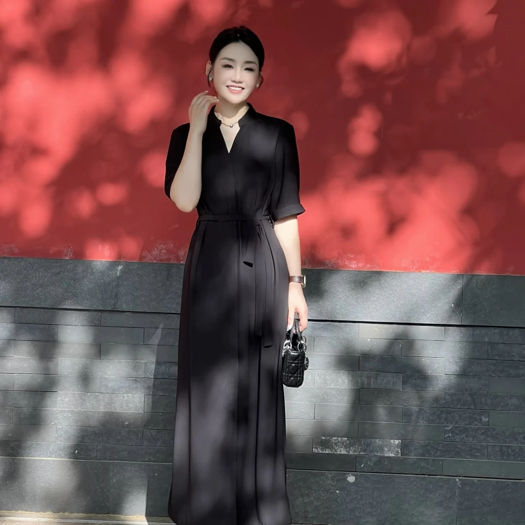 【连衣裙】JINGJIE STUDIO 夏季气质时尚收腰显瘦系带连衣裙 96136