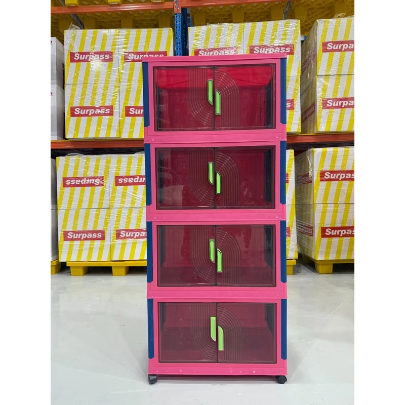 折叠收纳柜子磁吸置物柜家用具衣物储物柜塑料收纳柜