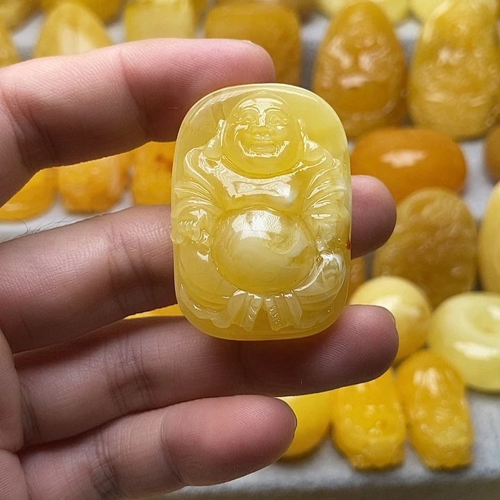 琥珀颈饰未镶嵌琥珀蜜蜡吊坠