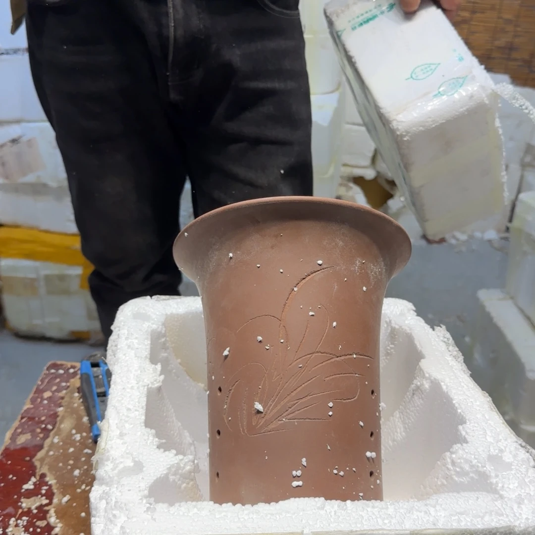 紫砂花盆口径15高度18