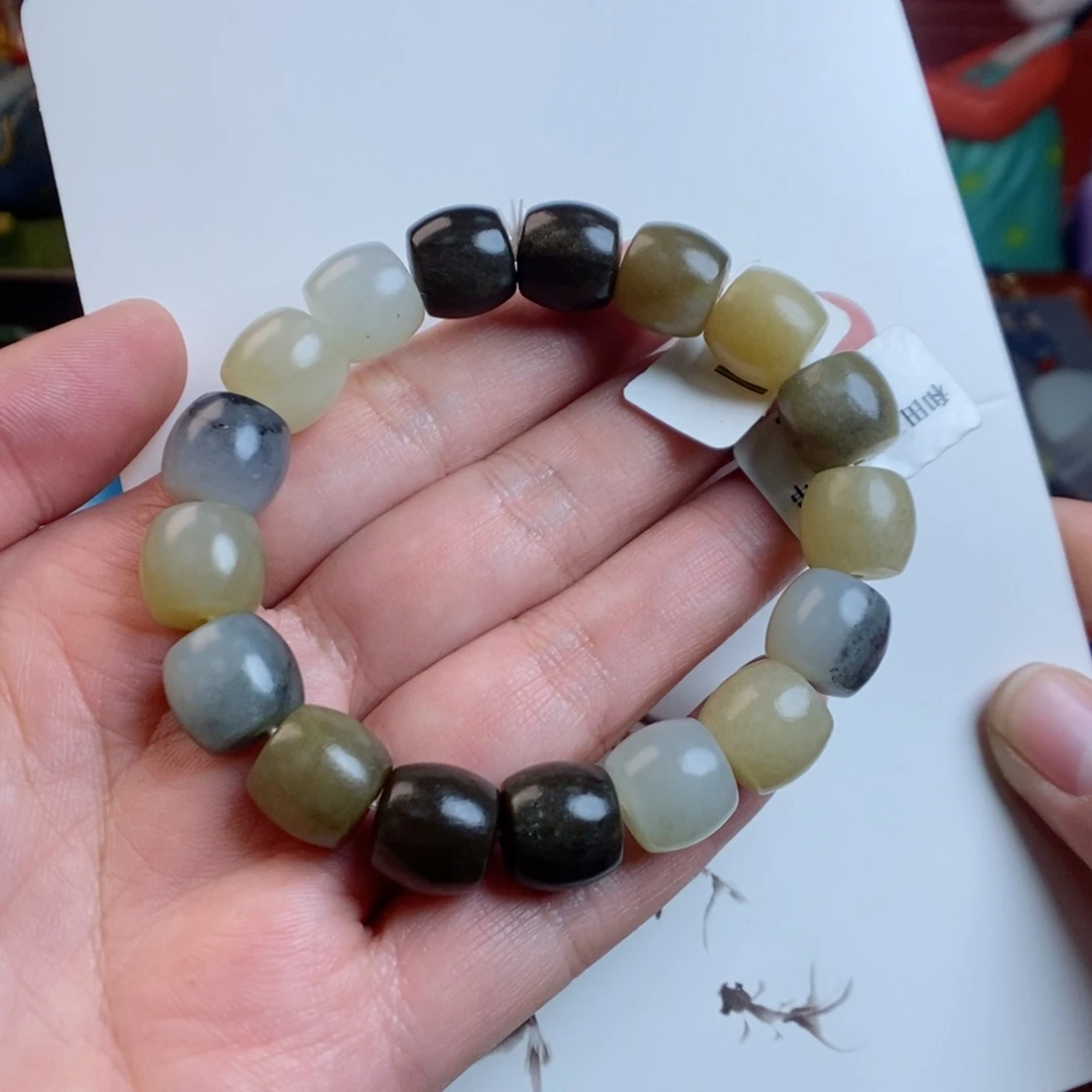 和田玉手链未镶嵌楼兰高货