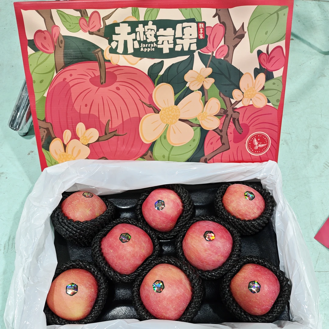 【一箱】赤桉苹果 香甜多汁好吃 一箱8颗装带箱7斤左右