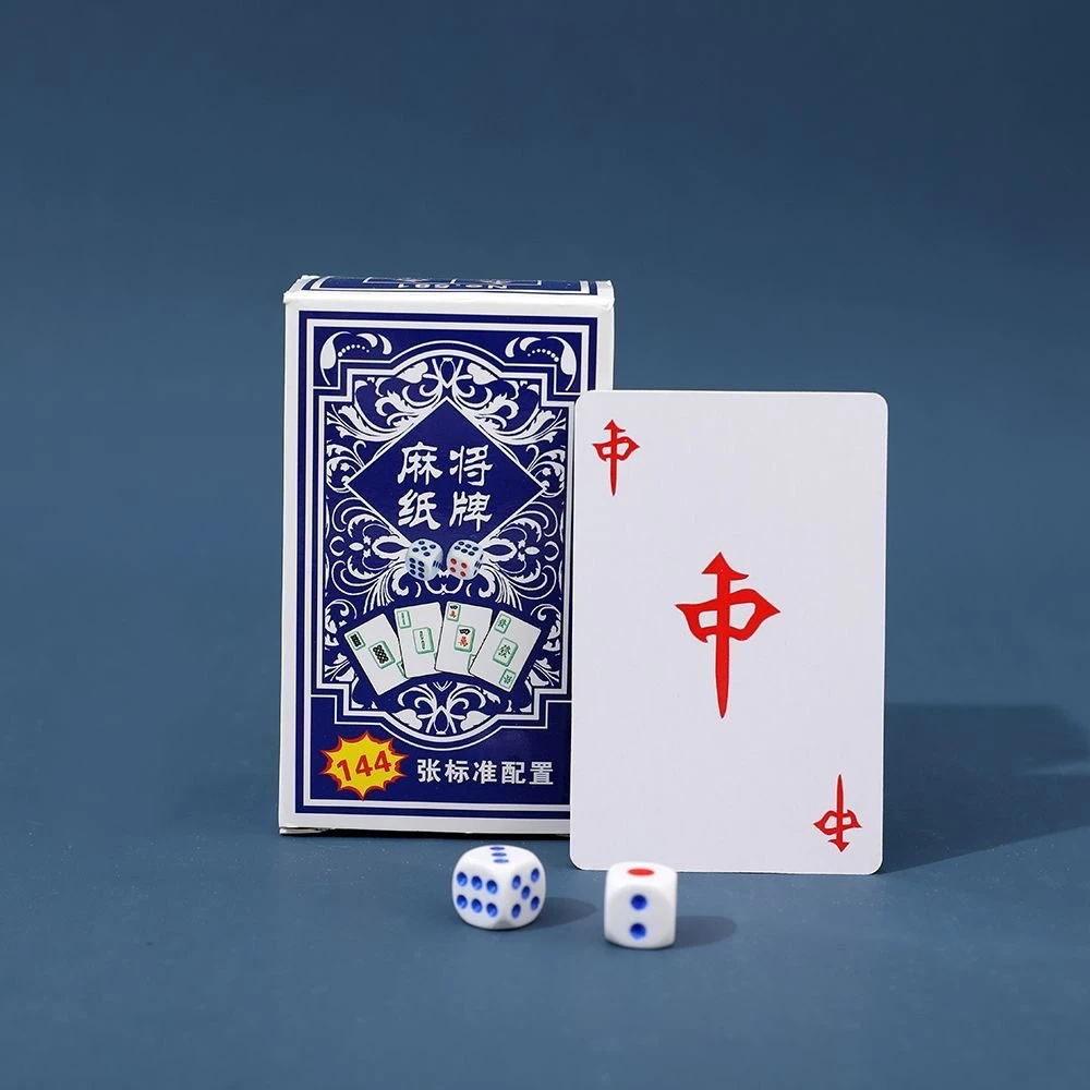 【莓柚】麻将扑克牌防水加厚麻将纸牌户外便携式旅行简装麻将牌卡片