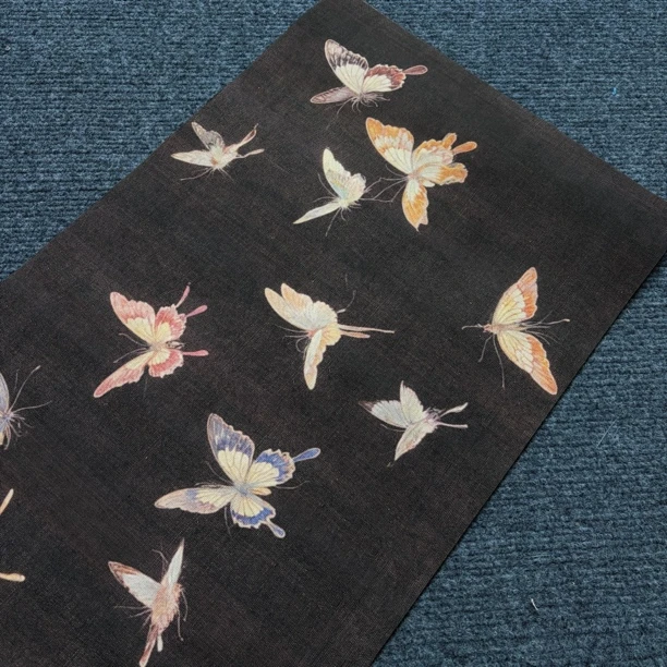 【纳米夜百蝶长卷】大风堂纳米半生熟毛笔书法国画作品纸