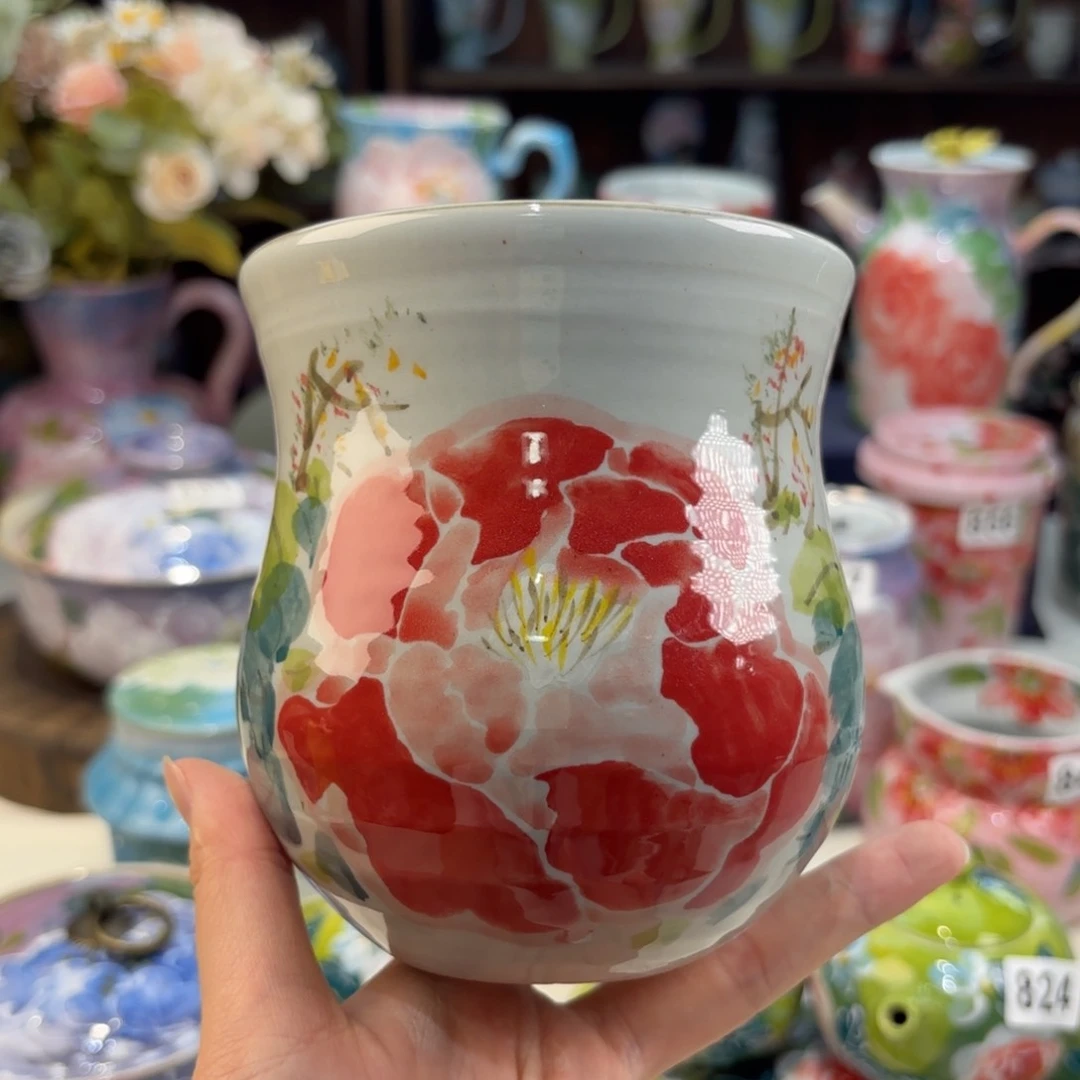 景德镇手绘高温釉下彩陶瓷茶具