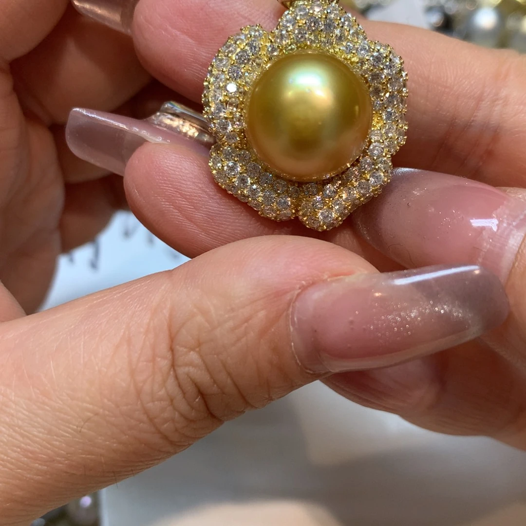 海水珍珠颈饰银S925镶嵌