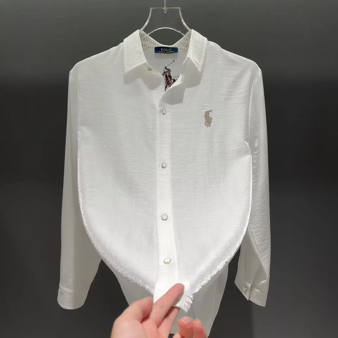 【珊】长袖新款设计师男女同款潮流时尚百搭气质休闲Polo翻领c8123