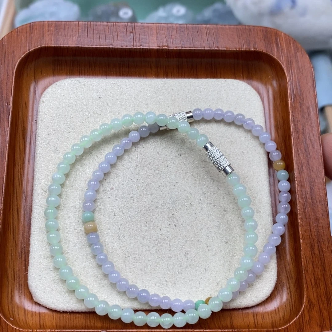 翡翠未镶嵌颈饰翡翠珠串