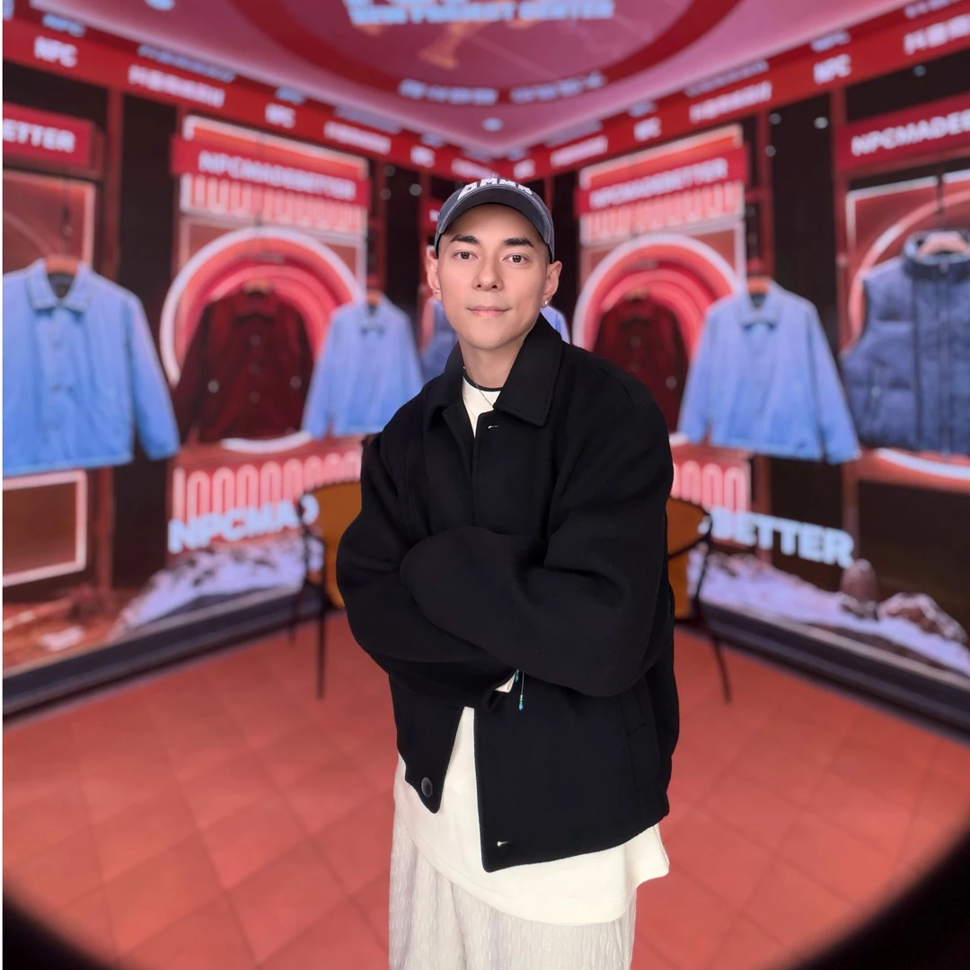 NPC潮牌绵羊毛翻领廓形毛呢夹克男轻奢短款毛呢大衣NP59WC05