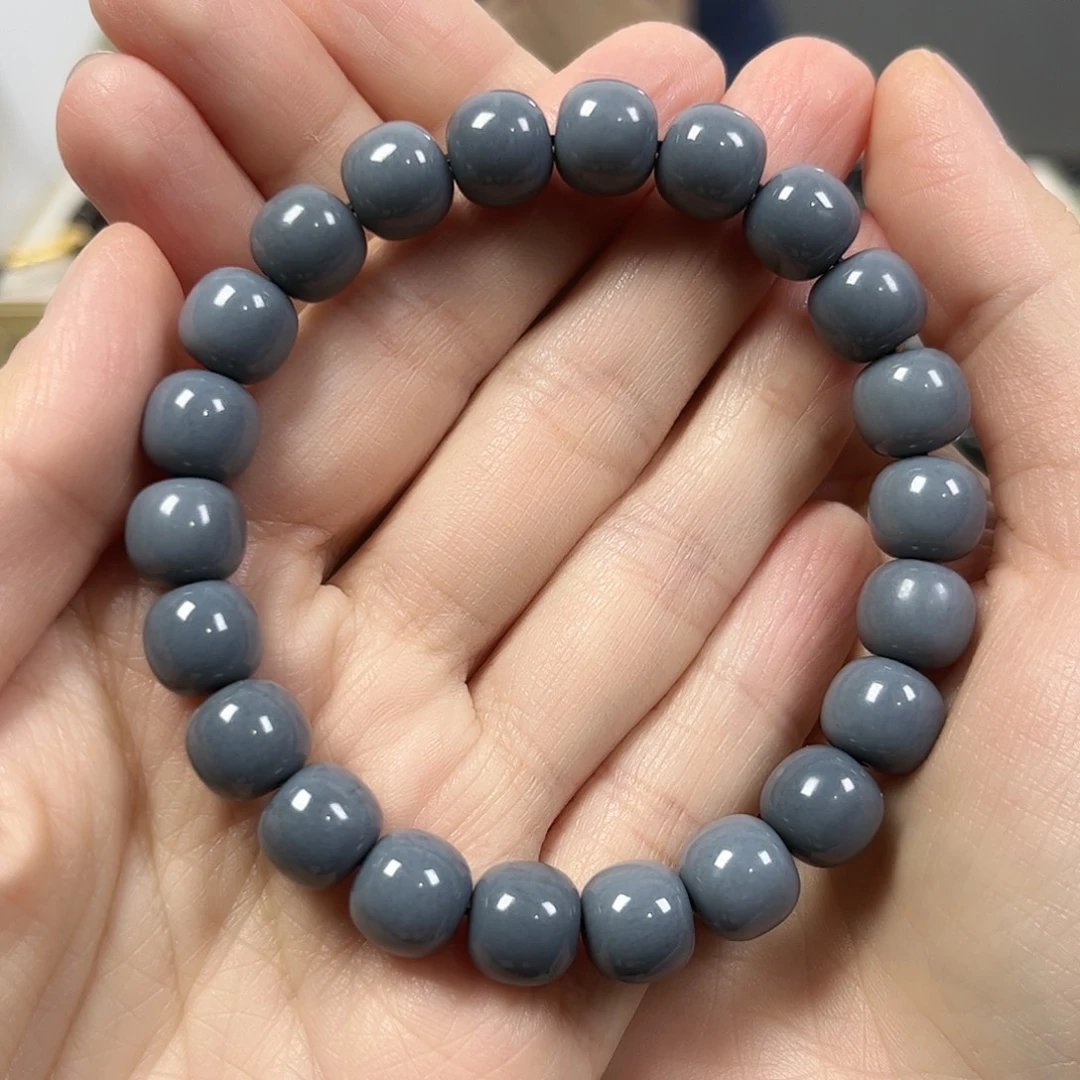 和田玉未镶嵌手串卡10老形珠