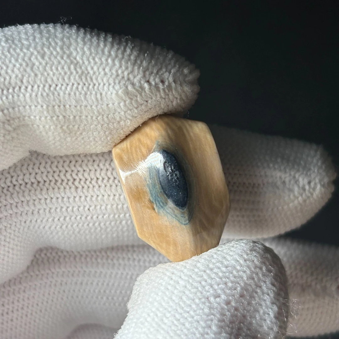 丰骨「猛犸象牙·蓝眼三通」G1073-冰料14mm 材质保真 假一罚四