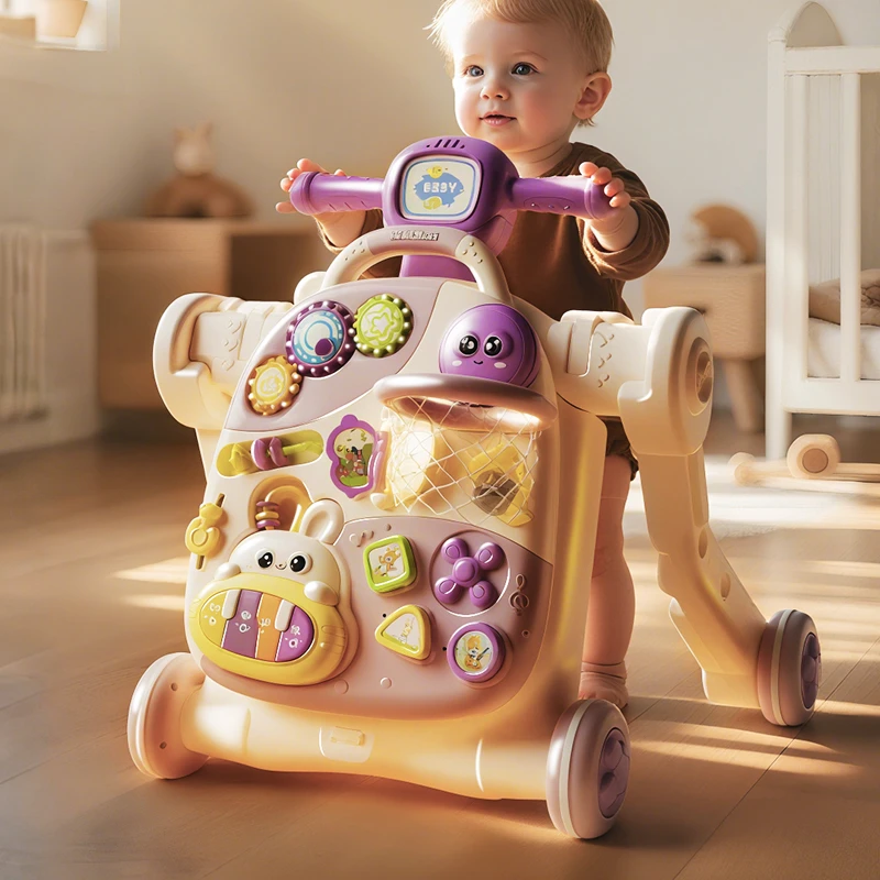 宝宝学步推车2025款婴儿手推儿童助步车三合一多功能走路扶站神器