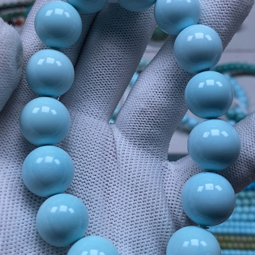 小***生绿松石未镶嵌手串