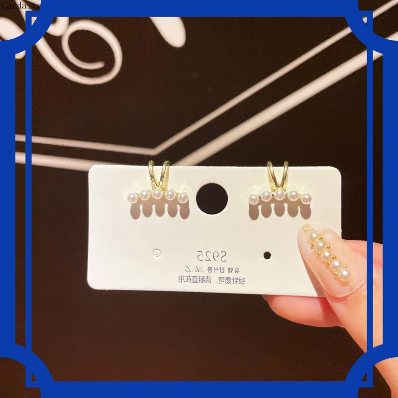 铜合金锆石耳饰 新款爆火宋佳同款耳骨夹耳钉气质轻奢高级感与气