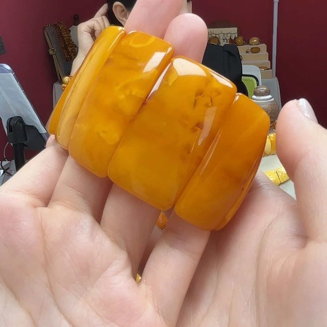 未镶嵌蜜蜡手链18手牌