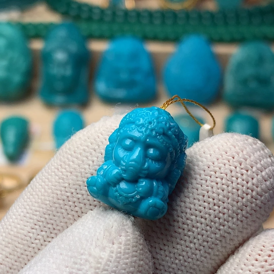 未镶嵌绿松石珠宝奇石象神