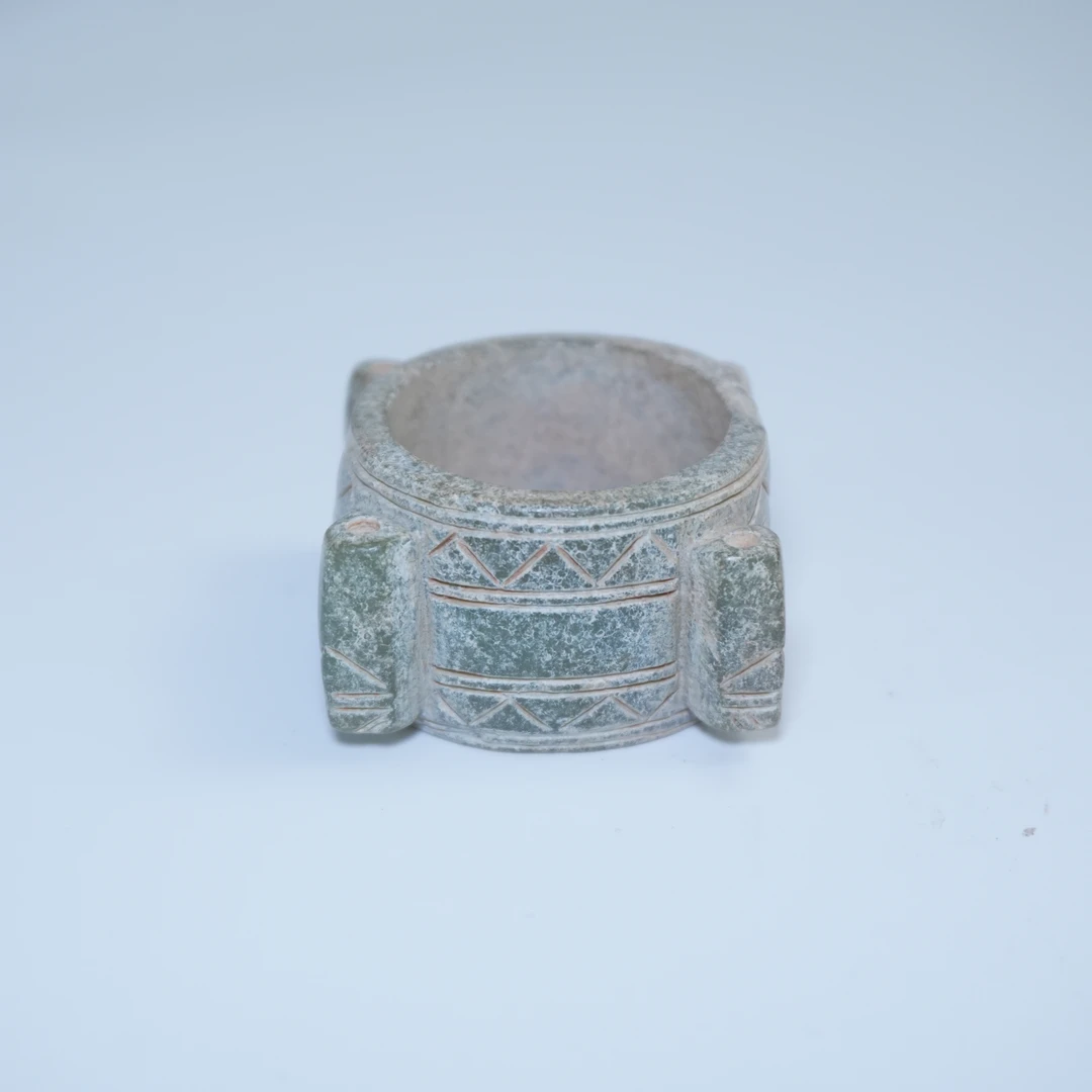 清代仿古四角环形玉佩（汉）435573*古玉*传承