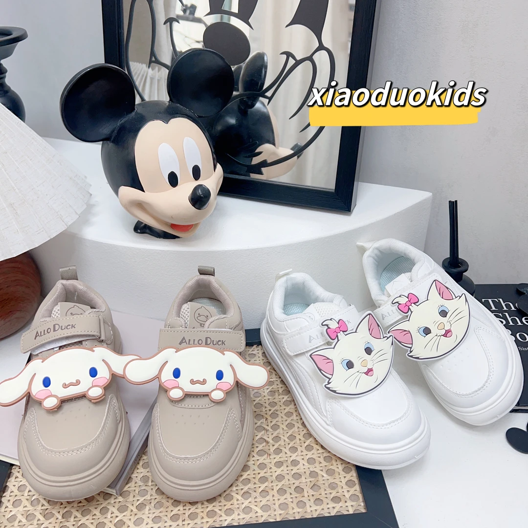 2025超轻超轻的皮面防雨板鞋童鞋儿童卡通运动鞋
