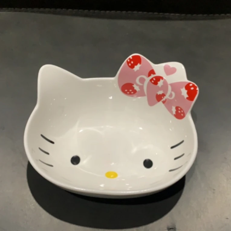 爆款卡通粉草莓猫脸碗