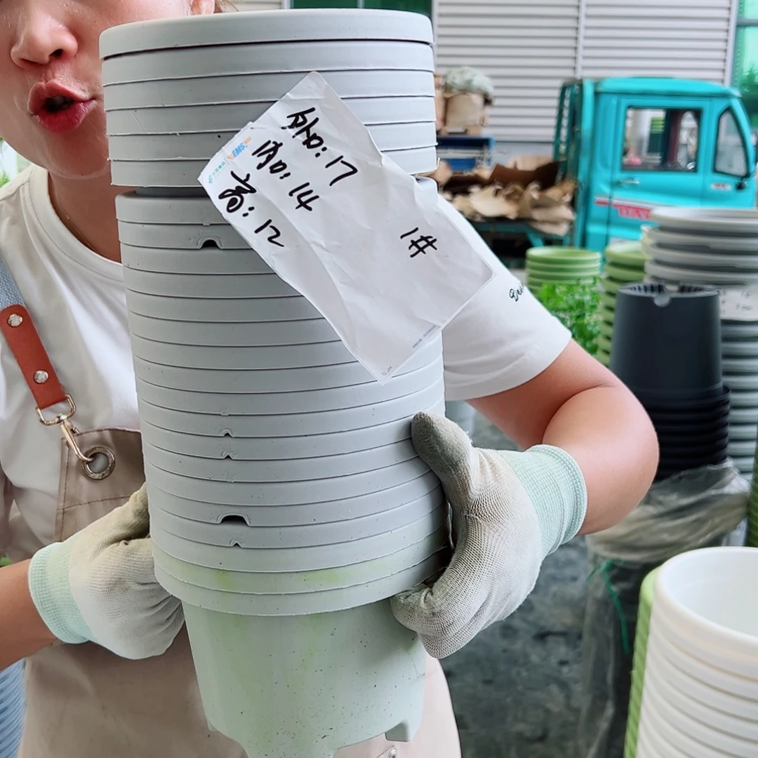 瑕疵球根盆1#灰白色10个无托