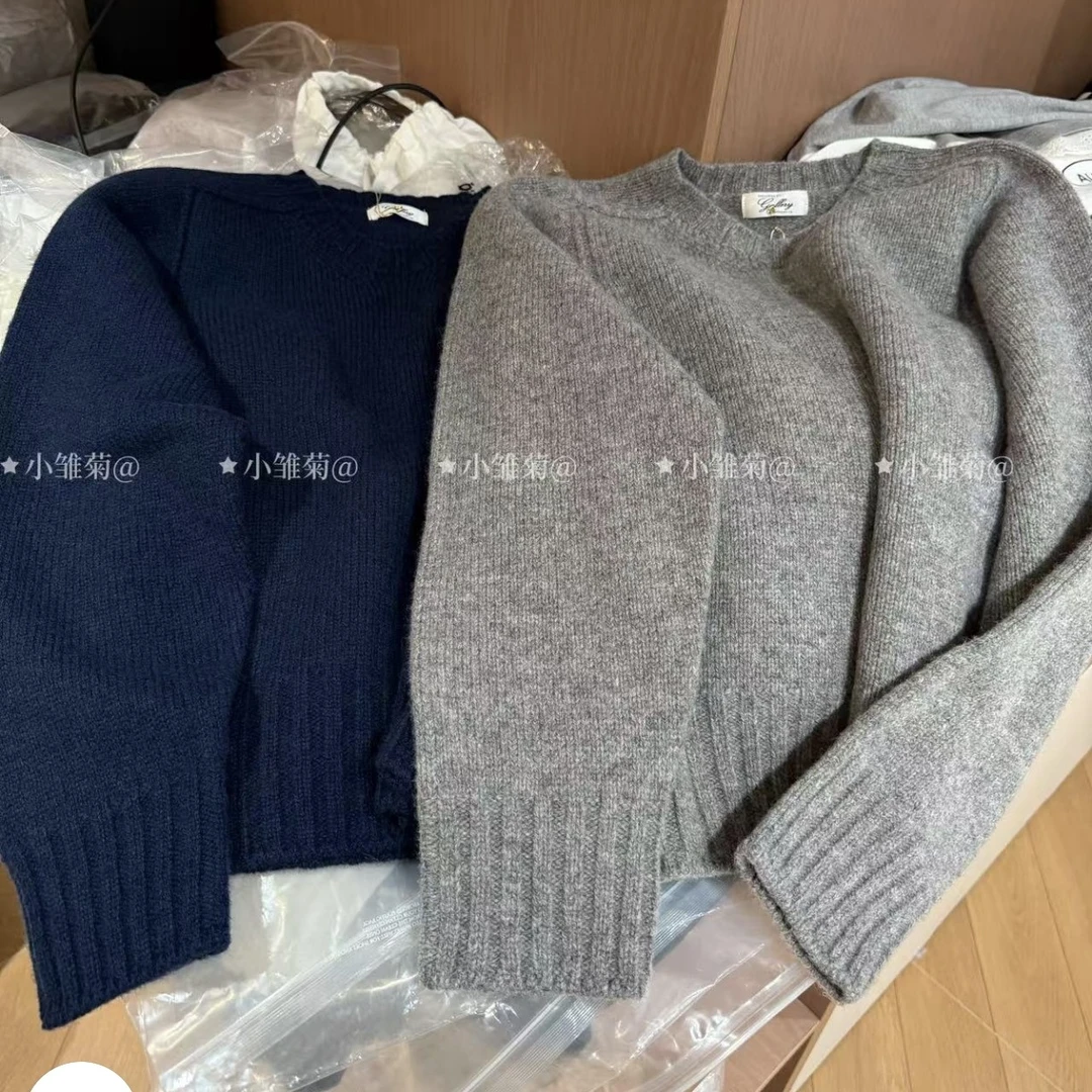 韩国正品 两色插肩毛衣 联系客服购买