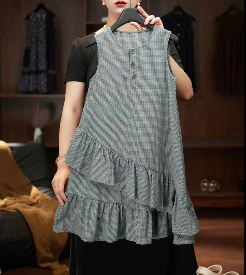 2025【J】夏季女童时尚宽松显瘦小众纯棉气质新款连衣裙1399