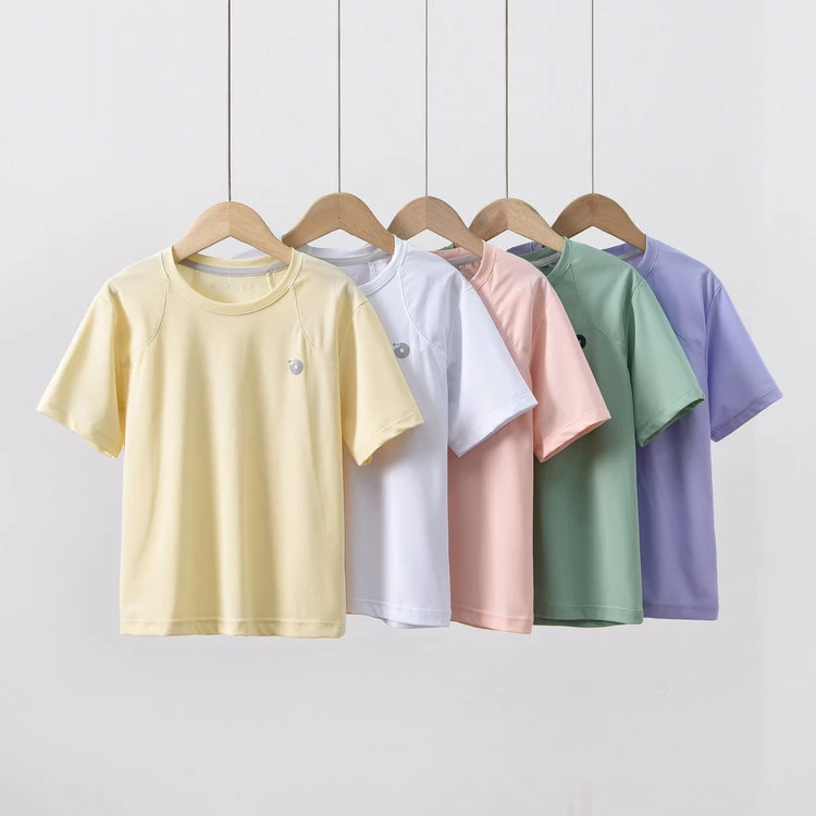 夏日凉爽透气儿童速干短袖T恤男童中大童反光标半袖250032