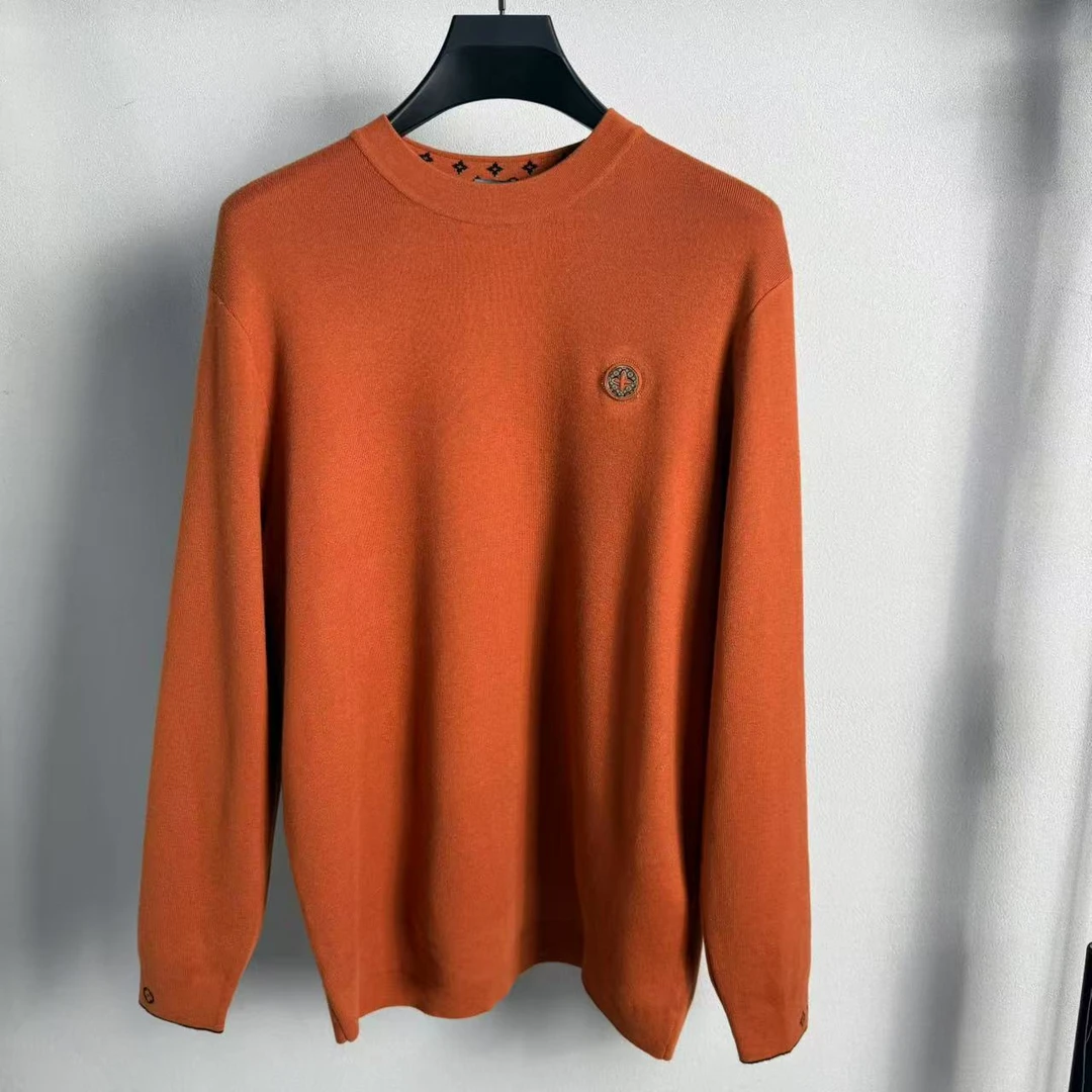 【巴尔赫】秋冬加厚轻奢时尚羊毛针织衫男士百搭圆领长袖上衣1727