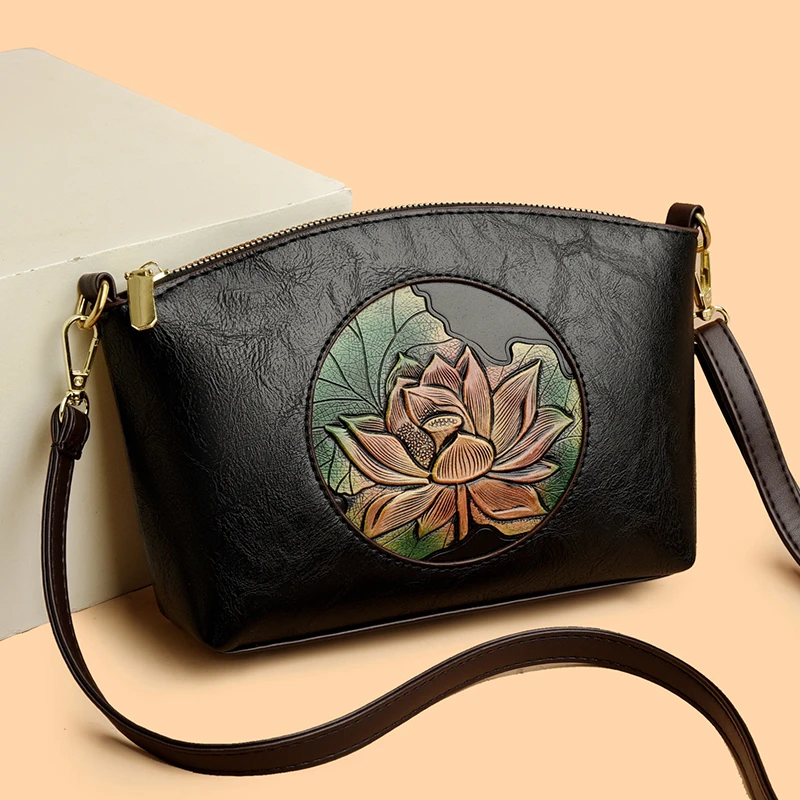 品牌女包中国风中年简约风斜挎包女款爆款包包女斜挎小包9125妈妈