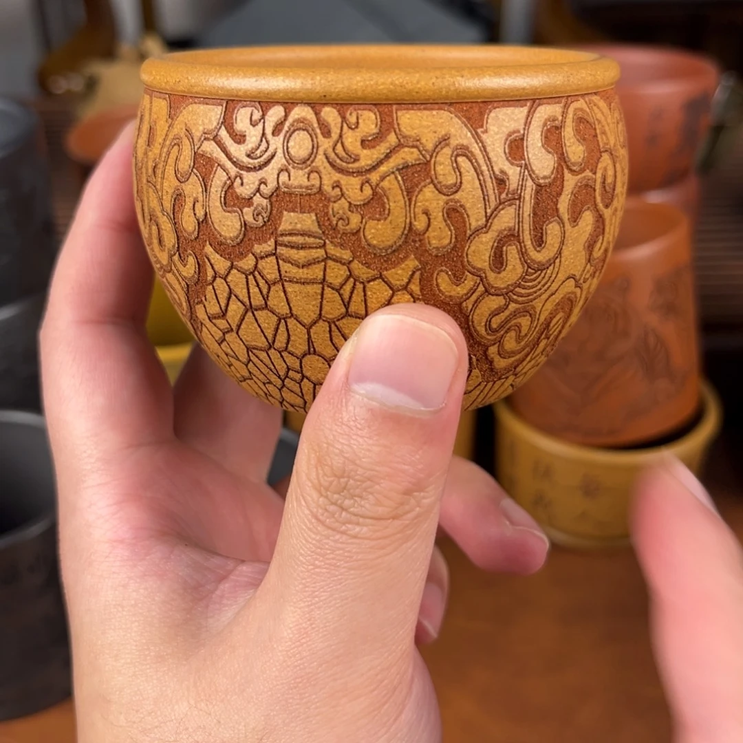 紫砂茶杯紫砂主人杯 手工制作