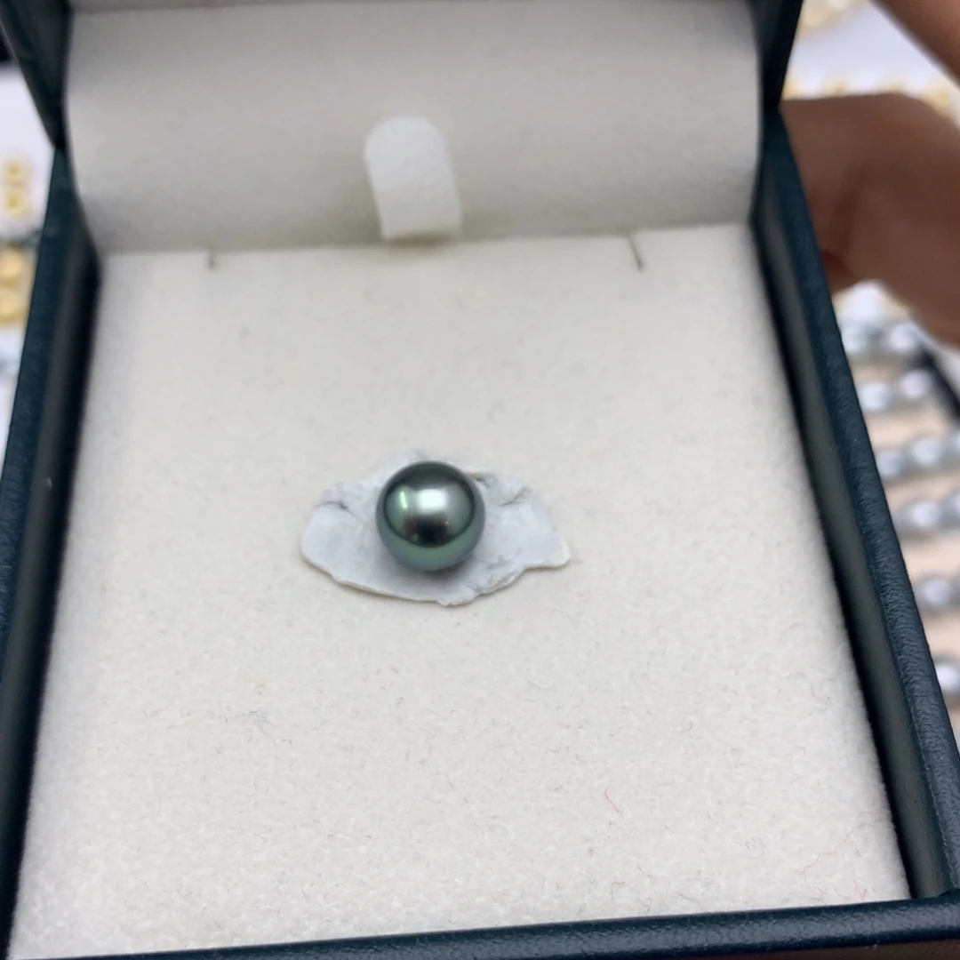 海水珍珠裸珠8.8mm强光镜面大溪地