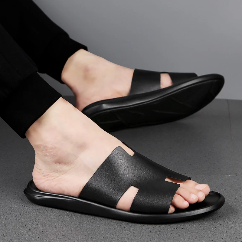 男士休闲鞋室外鞋子男款2025新款沙滩凉鞋韩版潮流外穿男士凉拖鞋