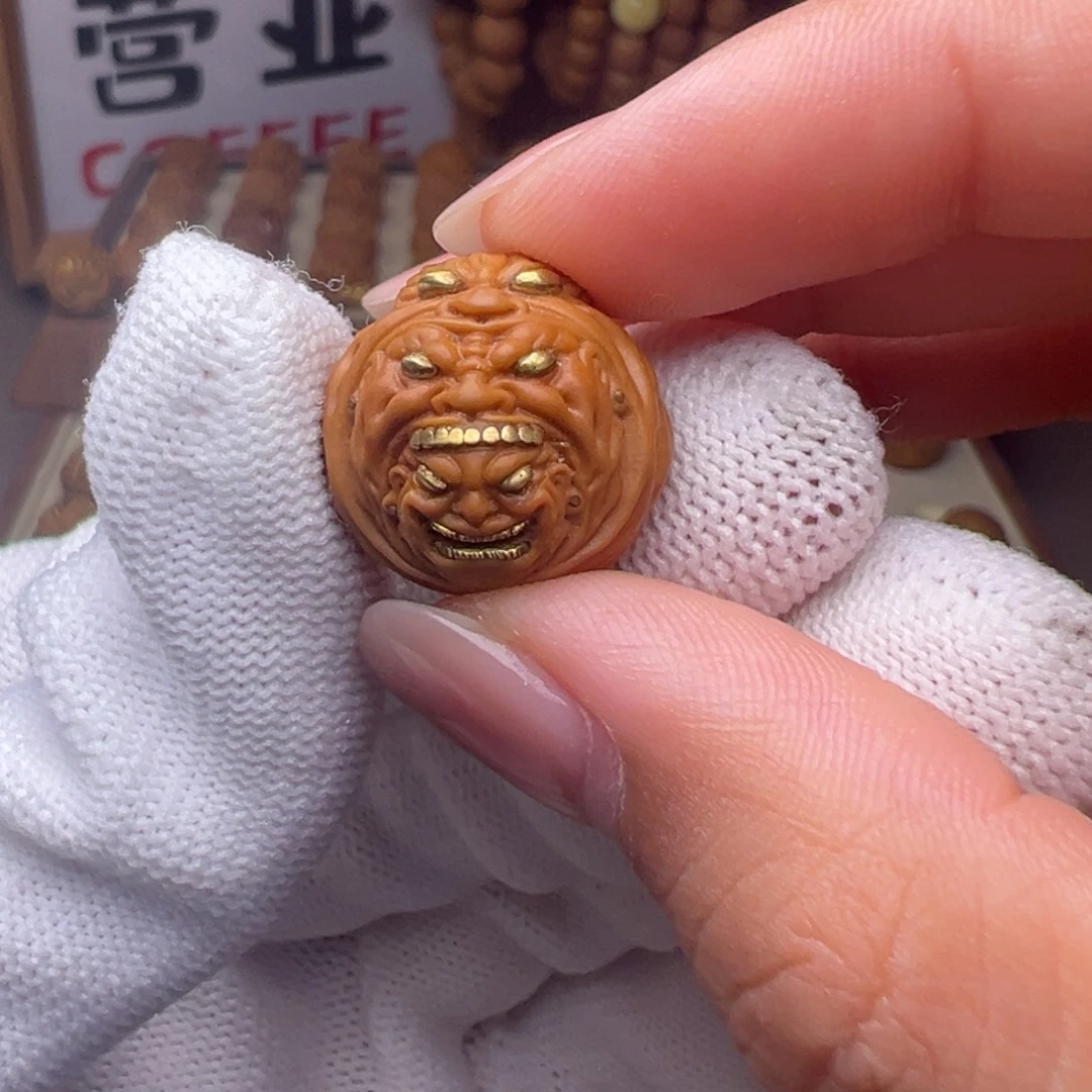 猴头核桃把件镶嵌款套娃全品有正常封口线